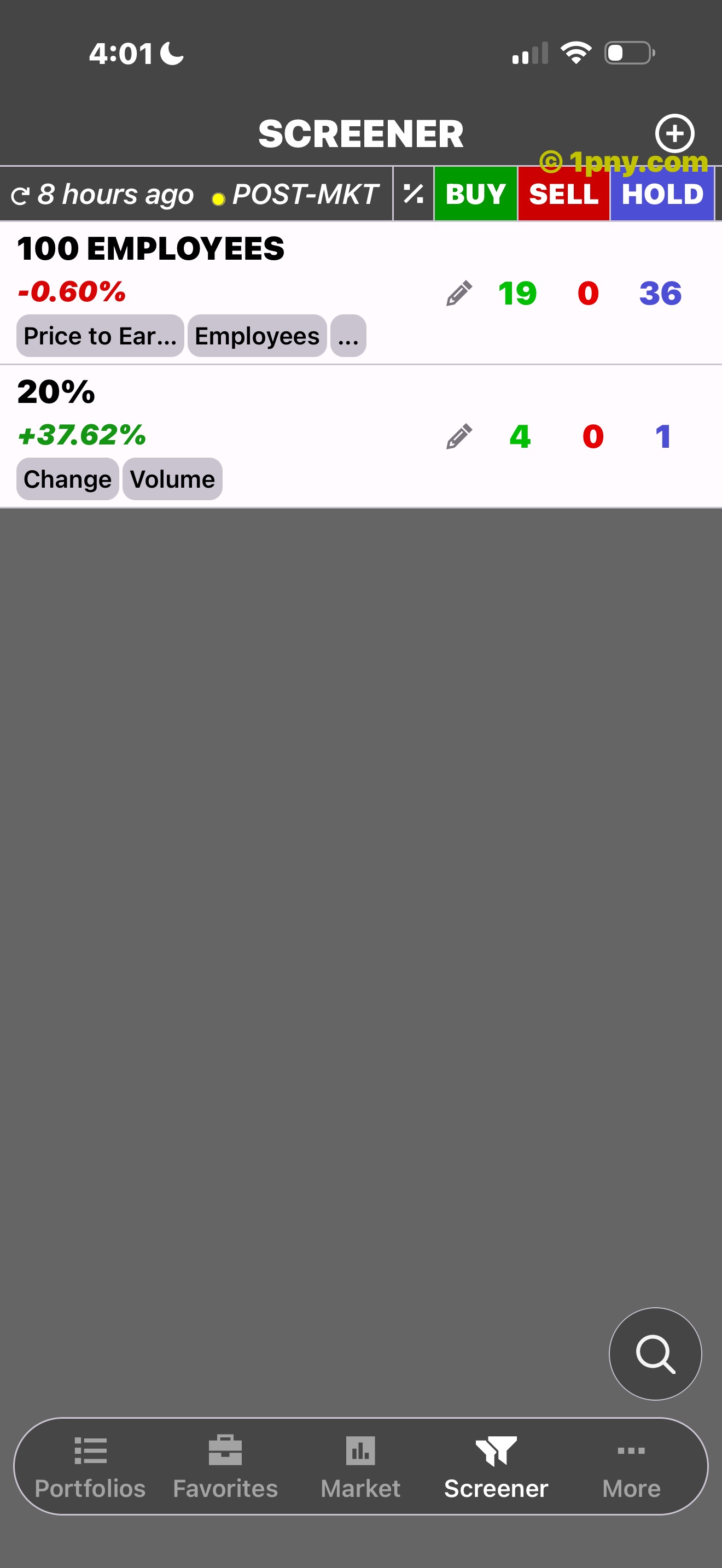 Penny Gems screener library